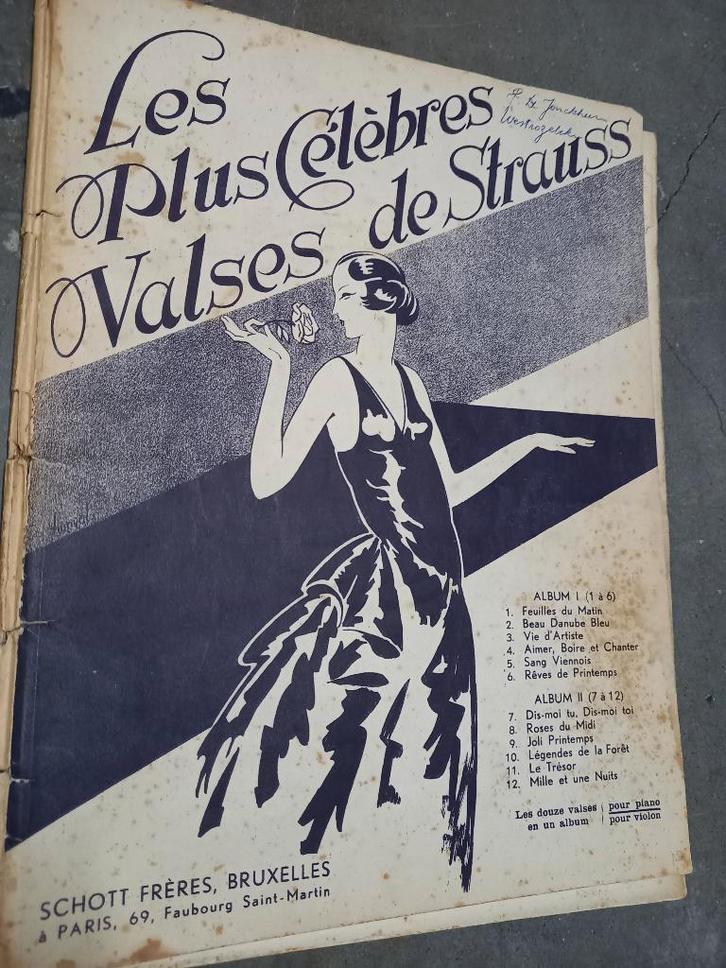 Oude partituren voor piano, Musique & Instruments, Partitions, Utilisé, Piano, Enlèvement