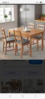 Tafel met 4 stoelen en kussens, Huis en Inrichting, Ophalen, Zo goed als nieuw