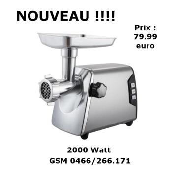 Nouveau Hachoir a Viande 2000W avec accessoires complet