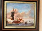 Winterlandschap met molens, Ophalen of Verzenden
