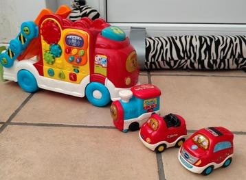 Toet Toet auto trein takelwagen kraan bouwplaats, Enlèvement, Utilisé