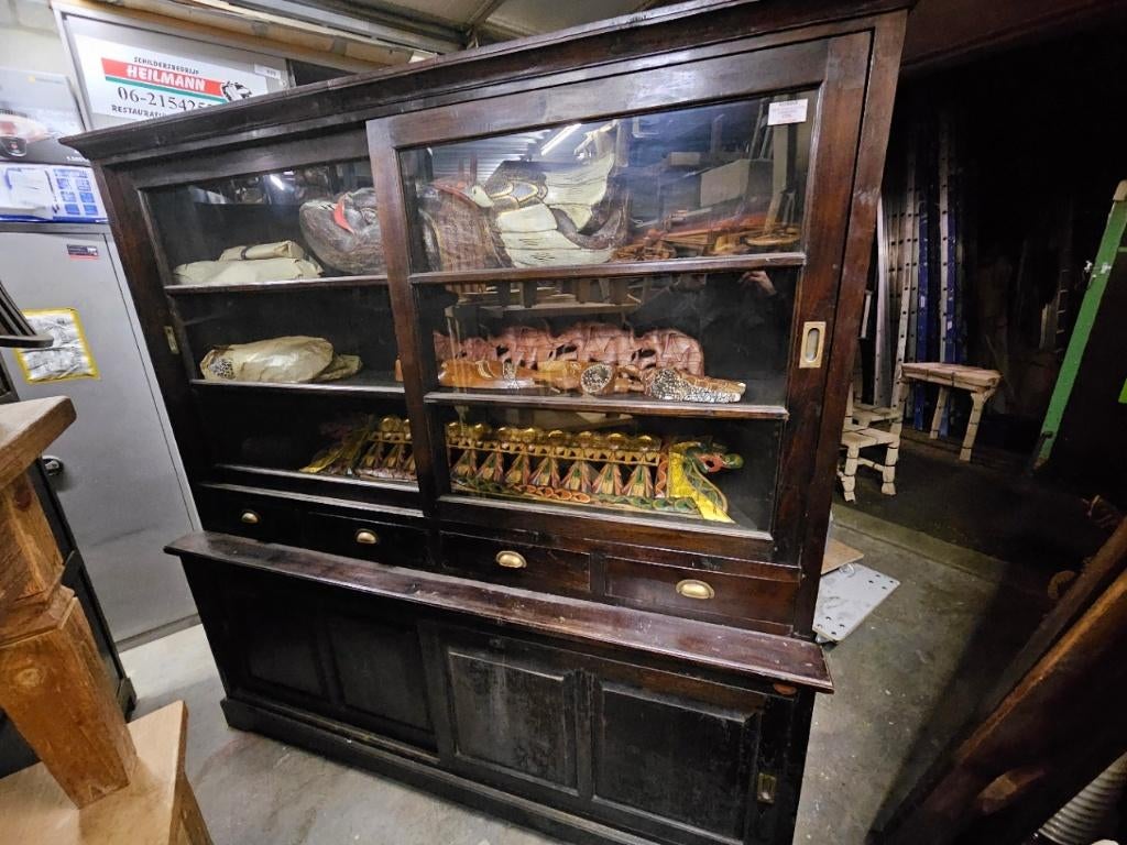 Teak meubelen teak houten kasten-sidetable-vitrinekast-tafel, Maison & Meubles, Mobilier complet, Enlèvement