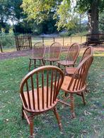 6 windsorstoelen hout eiken, Antiek en Kunst, Ophalen