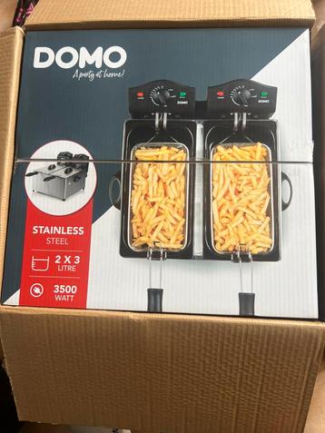 Domo dubbele friteuse 2x3 L 3500w beschikbaar voor biedingen