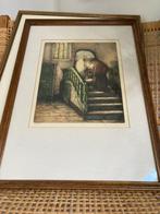 Gekleurde ets van Albert Geudens, Ophalen