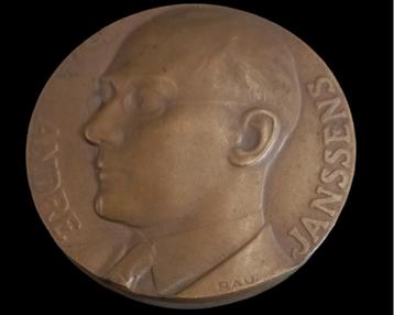 bronzen medaille " Andre Janssens". beschikbaar voor biedingen