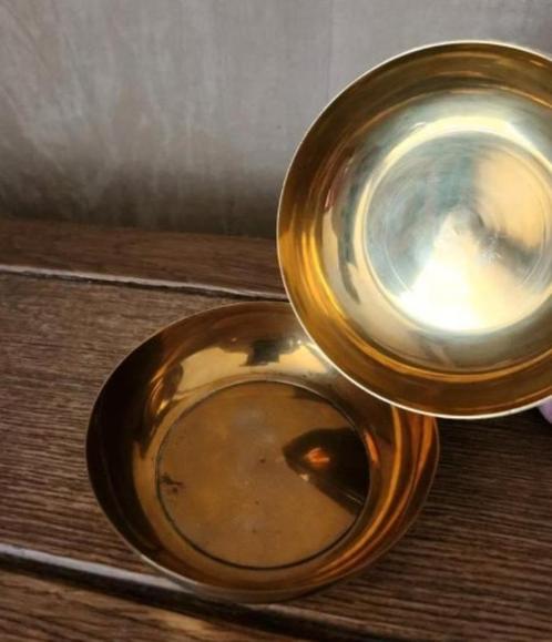 Set van 2 vintage messing decorstukken, Antiek en Kunst, Antiek | Brons en Koper, Ophalen