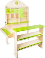 Houten winkel/marktkraam groen, Kinderen en Baby's, Speelgoed | Houten speelgoed, Ophalen of Verzenden, Nieuw, Meubelstuk of Keukentje
