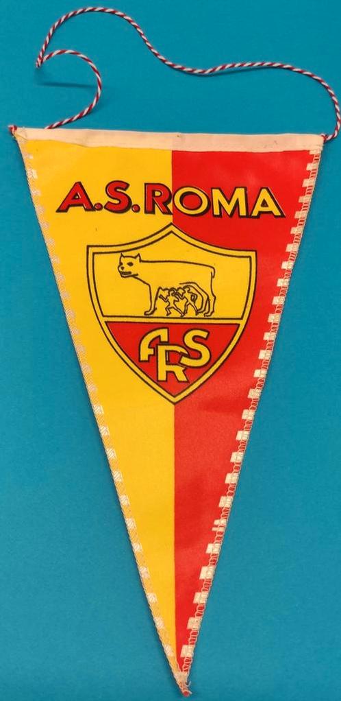 AS Roma 1980 prachtig vintage vaantje voetbal, Diversen, Vlaggen en Wimpels, Zo goed als nieuw, Ophalen of Verzenden