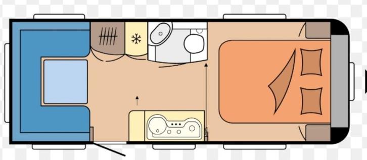 Caravane hobby 540 UFF Excellent, Caravans en Kamperen, Caravans, Particulier, tot en met 4, 1250 - 1500 kg, Hobby, 7 tot 8 meter