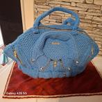 Handtas met kraag handgemaakt, 40 tot 60 cm, Blauw, Nieuw, Minder dan 35 cm