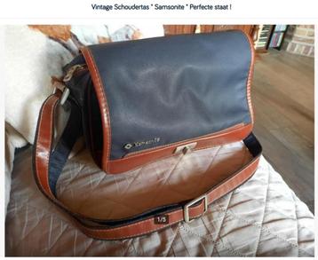 Schoudertas " Samsonite " (leder) beschikbaar voor biedingen