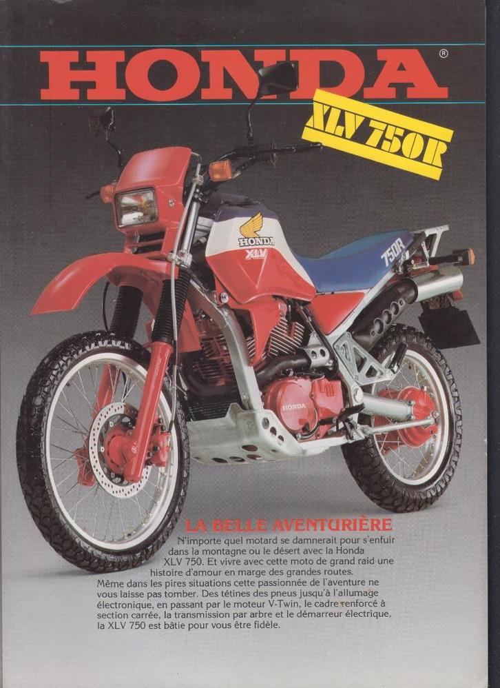 1983 Moto Honda XLV 750 R brochure publicitaire collection, Boeken, Motoren, Gelezen, Verzenden