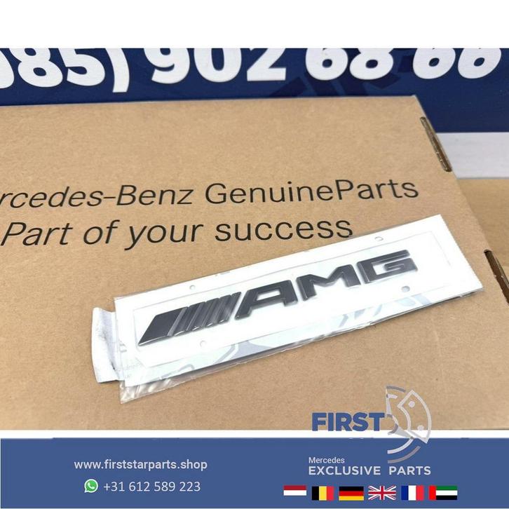 AMG LOGO KOFFERBAK EMBLEEM ACHTERKLEP BADGE Mercedes A C CLA, Auto-onderdelen, Carrosserie, Mercedes-Benz, Achter, Gebruikt, Ophalen of Verzenden