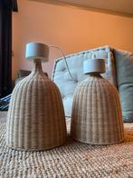 2 vintage IKEA rotan Leran lusters, Ophalen of Verzenden, Gebruikt