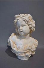 Sculpture signé GV Vaerenbergh "Buste d'enfant". H : 30 cm, Antiquités & Art, Enlèvement ou Envoi