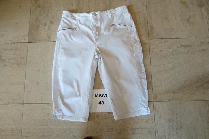 Broek 3/4 MS mode 48 dames foto 11341., Kleding | Dames, Broeken en Pantalons, Zo goed als nieuw, Maat 46/48 (XL) of groter, Wit