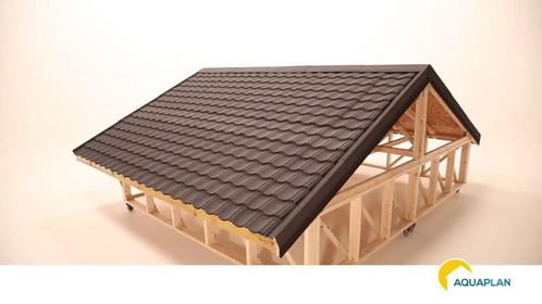 FAILLISSEMENT NWE DAKPANPLATEN BRUIN +/-113x83 cm METAAL, Tuin en Terras, Overkappingen, Nieuw, Tuinpaviljoen, Ophalen
