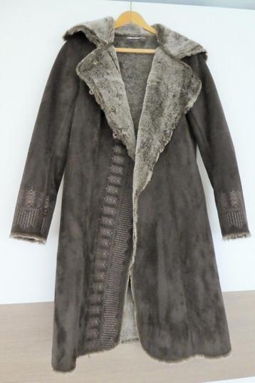 Beau Manteau imitation Daim/Fourrure Brun T.38 NEUF ! beschikbaar voor biedingen