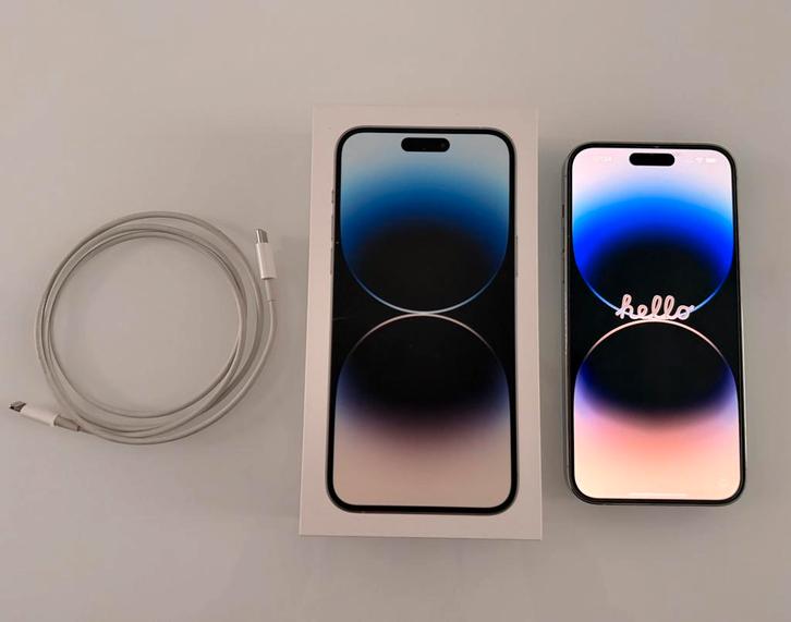 iPhone 14 Pro Max 128GB Wit/Zilver, Telecommunicatie, Mobiele telefoons | Apple iPhone, Zo goed als nieuw, 128 GB, Zonder abonnement