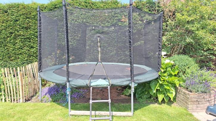 Trampoline optimum skyline 365cm, Kinderen en Baby's, Speelgoed | Buiten | Trampolines, Gebruikt, Ophalen