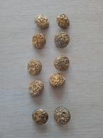 10 vintage goudkleurige knopen, Ophalen of Verzenden, Zo goed als nieuw