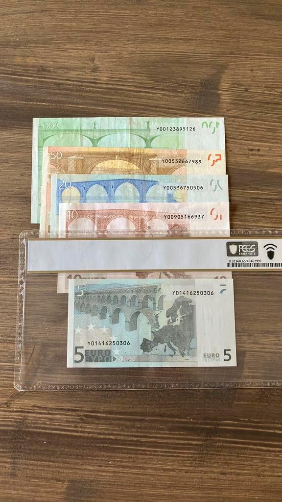 Set Duisenberg - Griekenland (Y) - zeldzaam, Postzegels en Munten, Bankbiljetten | Europa | Eurobiljetten, Setje, Griekenland