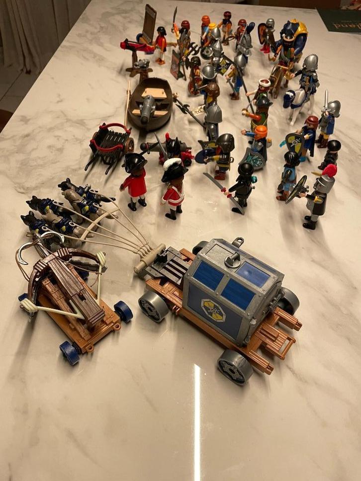 Playmobil, mixed lot met ridders, piraten en fantasyfiguren, Verzamelen, Speelgoed, Gebruikt, Ophalen of Verzenden