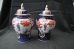 Paire de vases et couvercles Imari dorés en porcelaine antiq, Antiquités & Art, Enlèvement ou Envoi