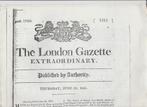 THE LONDON GAZETTE  1815 JUNE 22 COPIE van 3, Antiek en Kunst, Verzenden, Andere