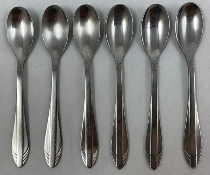 Gero Zilmeta 581 visgraat theelepels set 6 stuks 11cm bestek, Huis en Inrichting, Keuken | Bestek, Zo goed als nieuw, Verzenden