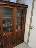 Vitrine kast in kerselaar, Huis en Inrichting, Ophalen, Gebruikt, 100 tot 150 cm, Kersenhout