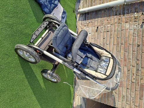 Buggy in goede staat met ligbak, Kinderen en Baby's, Buggy's, Gebruikt, Overige merken, Duomodel, Regenhoes, Verstelbare rugleuning