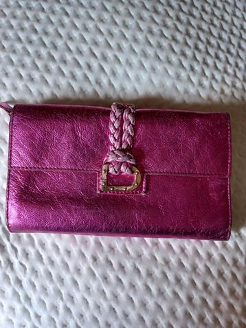 DELVAUX CAMILLE portemonnee fuschia metaal met logo beschikbaar voor biedingen