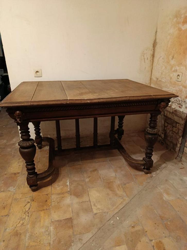 Table en chêne massif, Antiquités & Art, Antiquités | Meubles | Tables, Enlèvement