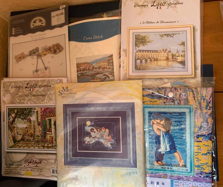 Canevas points comptés DMC, Hobby & Loisirs créatifs, Broderie & Machines à broder, Utilisé, Set à broder, Enlèvement ou Envoi