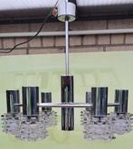 Vintage hangkroonluchter, Huis en Inrichting, Lampen | Vloerlampen, Ophalen, Zo goed als nieuw, Glas