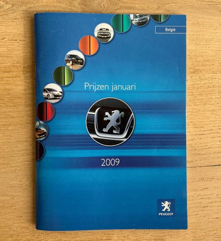 Peugeot prijslijst BE-NL januari 2009 brochure, Boeken, Auto's | Folders en Tijdschriften, Zo goed als nieuw, Peugeot, Ophalen of Verzenden