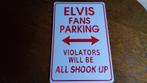 Elvis Presley Vintage rustic sign: ELVIS FANS PARKING, Ophalen of Verzenden, Zo goed als nieuw, Overige typen