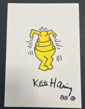 stifttekening Keith Haring CUP MAN beschikbaar voor biedingen