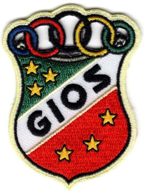 Gios stoffen opstrijk patch embleem, Collections, Autocollants, Neuf, Envoi