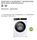 Samsung wasmachine nog in garantie, Elektronische apparatuur, Ophalen, Zo goed als nieuw