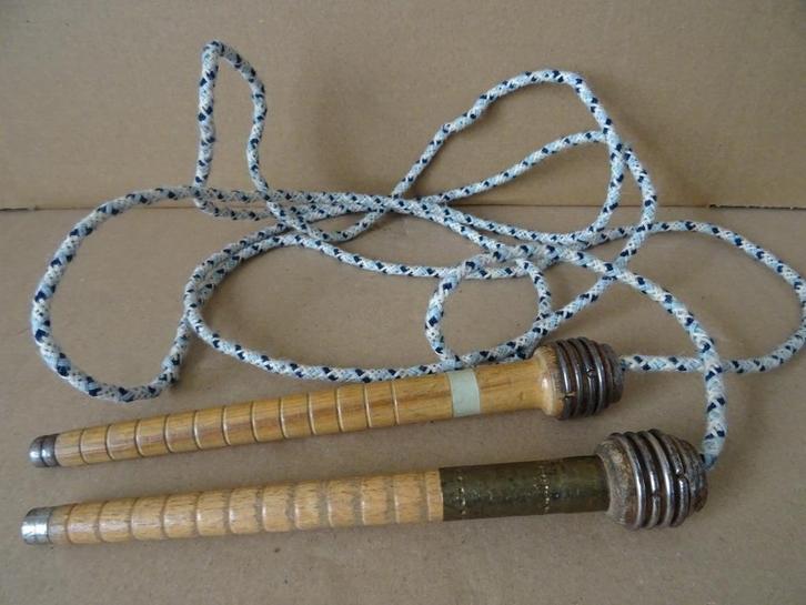Springtouw vintage springtouw 260cm lang springtouw 1960, Sport en Fitness, Springtouwen, Gebruikt, Sport-springtouw, Ophalen of Verzenden