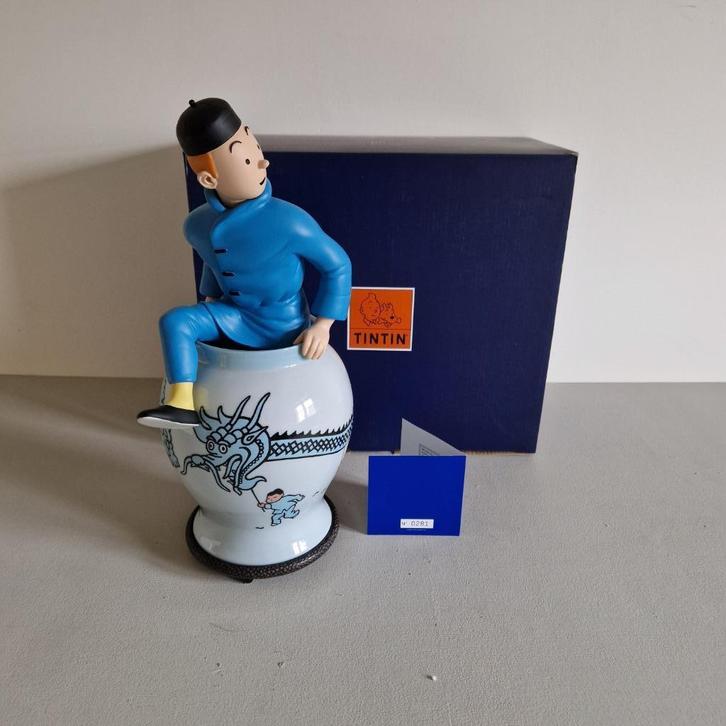 Kufije / Tintin, sortant la potiche, Moulinsart, Verzamelen, Stripfiguren, Nieuw, Beeldje of Figuurtje, Kuifje, Ophalen of Verzenden