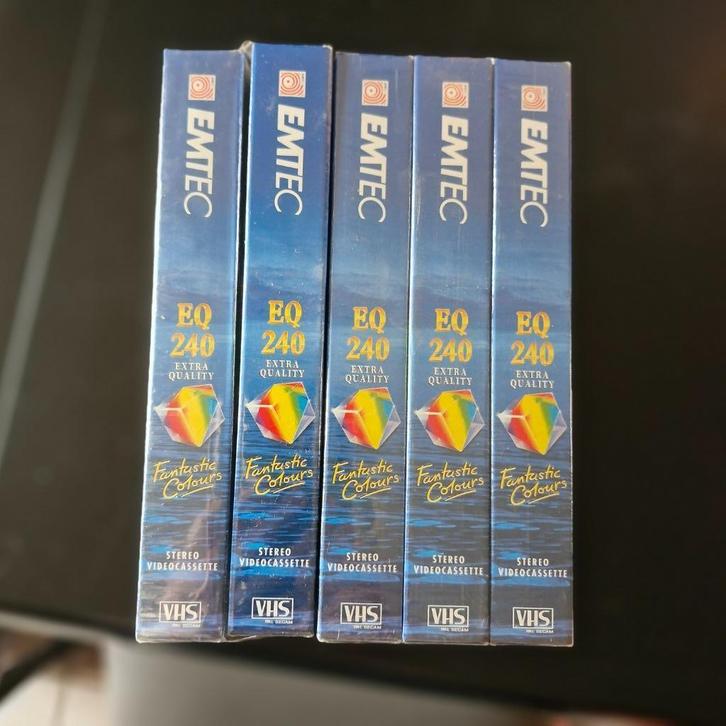 5 lege videocassettes nog in verpakking, Cd's en Dvd's, VHS | Film, Nieuw in verpakking, Ophalen
