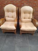 2 tuinstoelen, Tuin en Terras, Ophalen, Gebruikt, Rotan