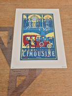 Disneyland affiche Main street limousine, Ophalen of Verzenden, Overige figuren, Zo goed als nieuw, Plaatje of Poster