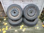 4 winterbanden 185/60 met Renault Clio-velgen, Ophalen, Gebruikt, Winterbanden, Band(en)