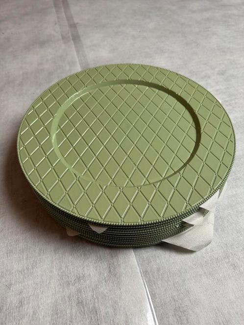 Set van 12 Lichtgroene Onderzetborden – Bijna Nieuw, Huis en Inrichting, Woonaccessoires | Onderzetters, Zo goed als nieuw, Bord