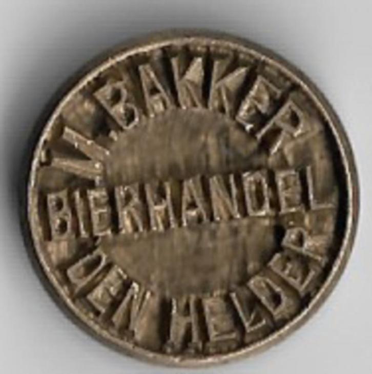 Unieke oude stempel BIERHANDEL M. BAKKER DEN HELDER, Verzamelen, Biermerken, Ophalen of Verzenden